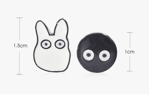 Cartoon Asymmetric Stud Earrings For Women Cute Funny Personality Earrings
