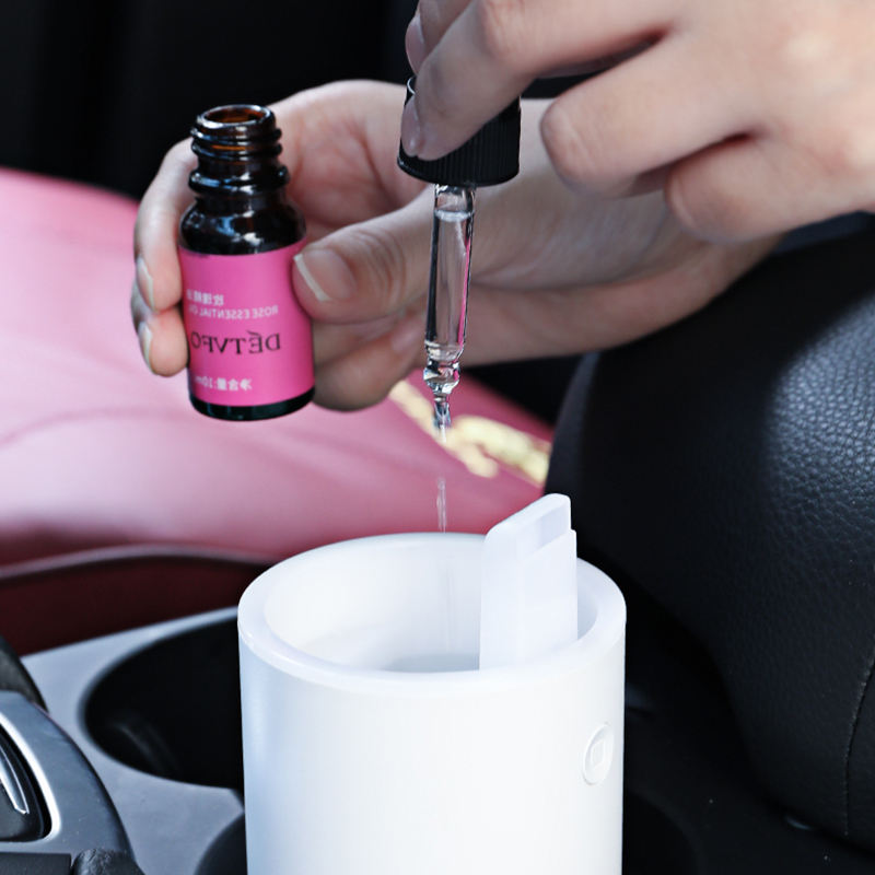 Car Diffuser Aroma Ultrasonic Water Mist Humidifier Lighting Oils Diffuser Car Aroma